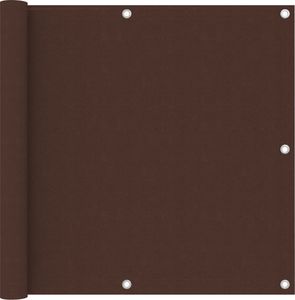 vidaXL Parawan balkonowy, brązowy, 90x500 cm, tkanina Oxford 1