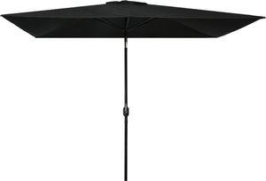 vidaXL VidaXL Parasol ogrodowy na metalowym słupku, 300 x 200 cm, czarny 1