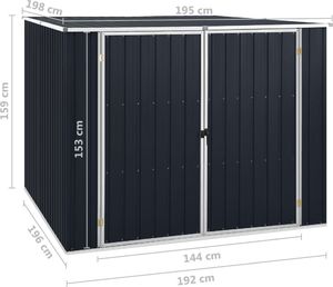 vidaXL Szopa ogrodowa antracytowa 195x198x159cm stal galwanizowana 8