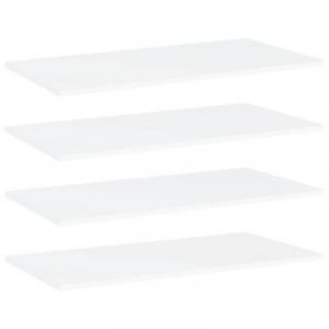 vidaXL Półki na książki, 4 szt., białe, 80x40x1,5 cm, płyta wiórowa 1