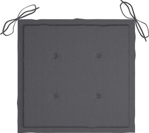 vidaXL Krzesła ogrodowe z poduszkami, 3 szt., lite drewno akacjowe 8