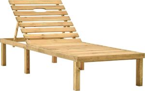 vidaXL Leżak ogrodowy ze stolikiem, impregnowane drewno sosnowe (315395) 2