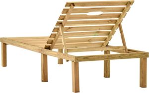 vidaXL Leżak ogrodowy ze stolikiem, impregnowane drewno sosnowe (315395) 4