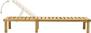 vidaXL Leżak ogrodowy ze stolikiem, impregnowane drewno sosnowe (315395) 5