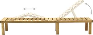 vidaXL Leżak ogrodowy, impregnowane drewno sosnowe (315396) 5
