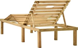 vidaXL Leżak ogrodowy ze stolikiem, impregnowane drewno sosnowe (315397) 4