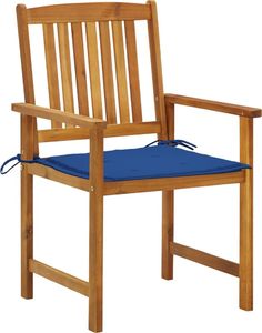 vidaXL Krzesła reżyserskie z poduszkami, 2 szt., drewno akacjowe 2