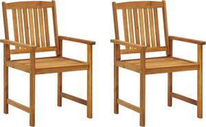 vidaXL Krzesła reżyserskie z poduszkami, 2 szt., drewno akacjowe 3