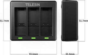 Telesin Ładowarka Na 3x Trzy Baterie Do Gopro Hero 9 Black 6