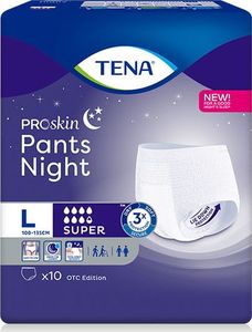 Essity Majtki chłonne TENA Pants ProSkin Super Night L 10szt. 1