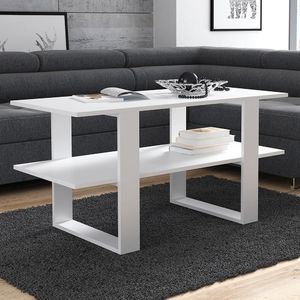 Jana Stolik kawowy drewniany biały nowoczesny Kira 4