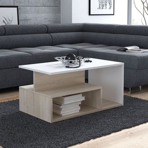 Jana Stolik kawowy drewniany biały dąb sonoma nowoczesny Leka 5