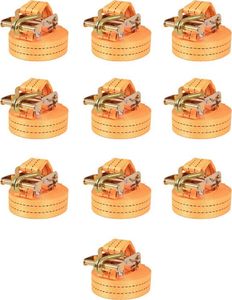 vidaXL Pasy transportowe z zapadkami, 10 szt., 1 tona, 6mx38mm 1