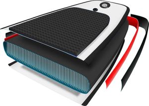 vidaXL Deska SUP z akcesoriami czarno-biała 330 x 72 x 10 cm 6