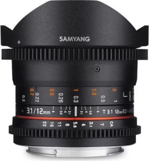 Obiektyw Samyang 12mm T3.1 ED AS NCS Fish-eye VDSLR Sony E (F1312106101) 1