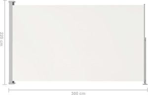 vidaXL Zwijana markiza boczna na taras, 220x300 cm, kremowa 7