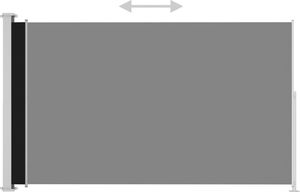 vidaXL Zwijana markiza boczna na taras, 200x300 cm, czarna 3