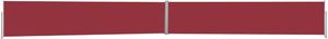 vidaXL Wysuwana markiza boczna na taras, 170x1200 cm, czerwona 1
