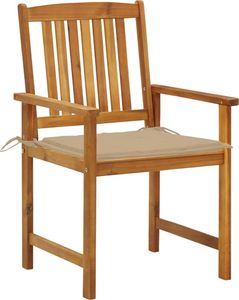 vidaXL Krzesła ogrodowe z poduszkami, 2 szt., drewno akacjowe (3061173) 2