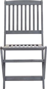 vidaXL Składane krzesła ogrodowe, 4 szt., poduszki, drewno akacjowe 6