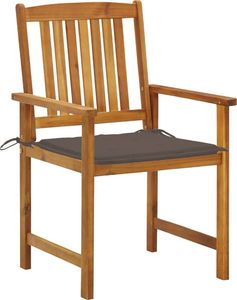 vidaXL Krzesła ogrodowe z poduszkami, 2 szt., lite drewno akacjowe (3061183) 2