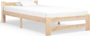 vidaXL Rama łóżka, lite drewno sosnowe, 90 x 200 cm 1