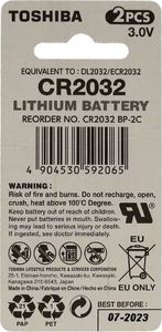 Toshiba Bateria CR2032 2 szt. 2