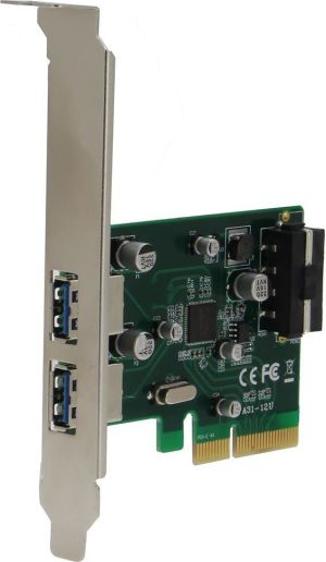 Kontroler Sedna PCIe 2.0 x4 - 2x USB 3.2 Gen 2 (SE-PCIE-USB31-2-2A-AS) 3
