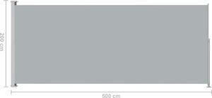 vidaXL Zwijana markiza boczna na taras, 200x500 cm, antracytowa 7