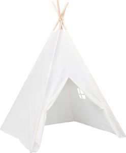 vidaXL Biały namiot dziecięcy tipi, z torbą, peach skin, 120x120x150cm 3