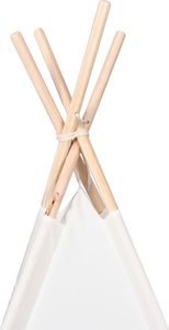 vidaXL Biały namiot dziecięcy tipi, z torbą, peach skin, 120x120x150cm 5