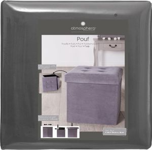 Atmosphera Pufa pikowana Adaline Grey 38x38 cm 5