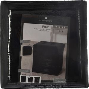 Atmosphera Pufa pikowana Adaline Black 38x38 cm 5