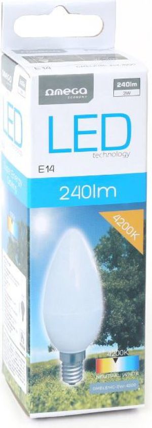 Omega LED BULB ECO 4200K E14 3W CANDLE (42954) 2