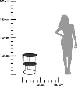 Atmosphera Czarny stolik kawowy Kobu 2