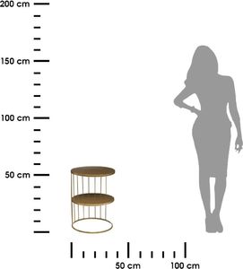 Atmosphera Złoty stolik kawowy Kobu 2