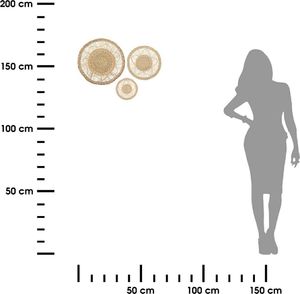 Atmosphera Komplet wiklinowych ozdób ściennych Nyla 3