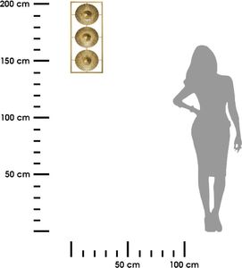 Atmosphera Złota metalowa ozdoba ścienna 25x61 cm 2