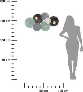Atmosphera Metalowa ozdoba ścienna lilie 90x50 cm 2