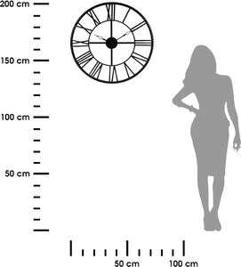 Atmosphera Czarny zegar ścienny vintage 2