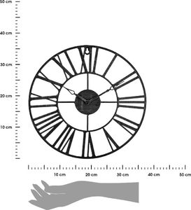Atmosphera Czarny zegar ścienny vintage 36,5 cm 2