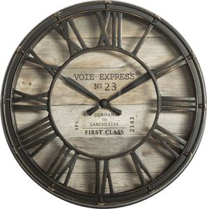 Atmosphera Brązowy zegar ścienny vintage 21 cm 1