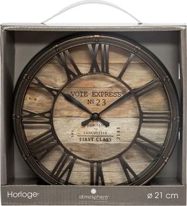 Atmosphera Brązowy zegar ścienny vintage 21 cm 4