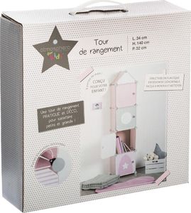 Składana szafka do pokoju dziecka różowa 2