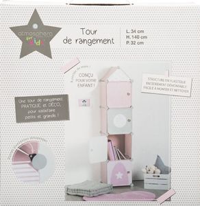 Składana szafka do pokoju dziecka różowa 7