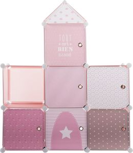 Szafka Castle do pokoju dziecka różowa 2