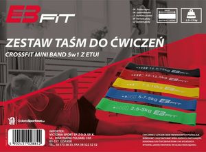 Eb Fit Mini Band różne poziomy oporu w zestawie wielokolorowy 5 szt. 5