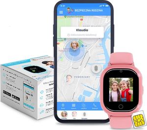 Smartwatch Bezpieczna Rodzina GJD.06 + Pakiet Starter Różowy 2
