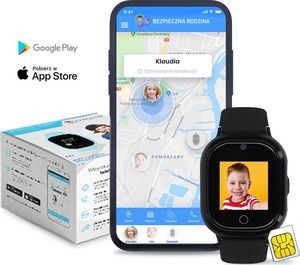 Smartwatch Bezpieczna Rodzina GJD.06 + Pakiet Starter Czarny 2