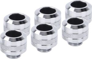Alphacool Alphacool Eiszapfen PRO 13mm HardTube Fitting G1 / 4 - Chrome Sixpack, connection 1
